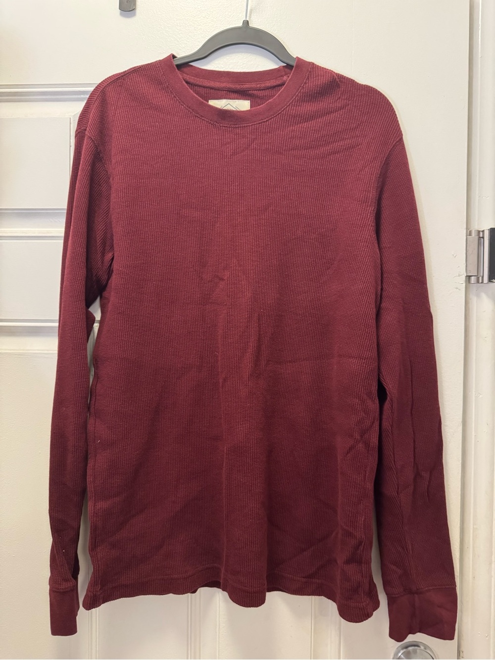 St. John's Bay Men's Long-Sleeve Thermal Crewneck - Burgundy 0273